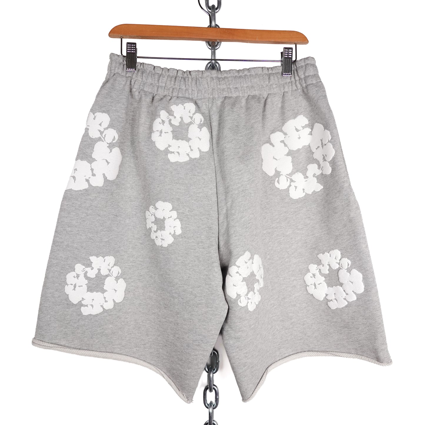 Denim Tears Grey Cotton Wreath Shorts - Size XS