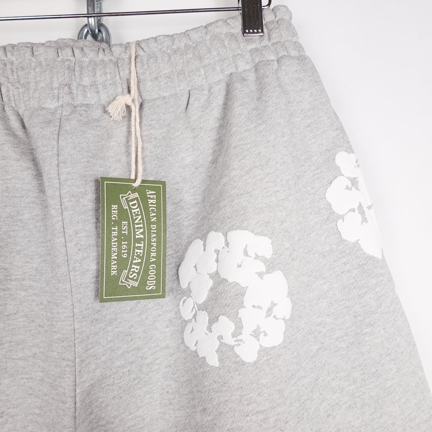 Denim Tears Grey Cotton Wreath Shorts - Size XS