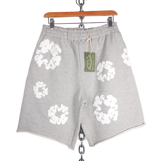 Denim Tears Grey Cotton Wreath Shorts - Size XS