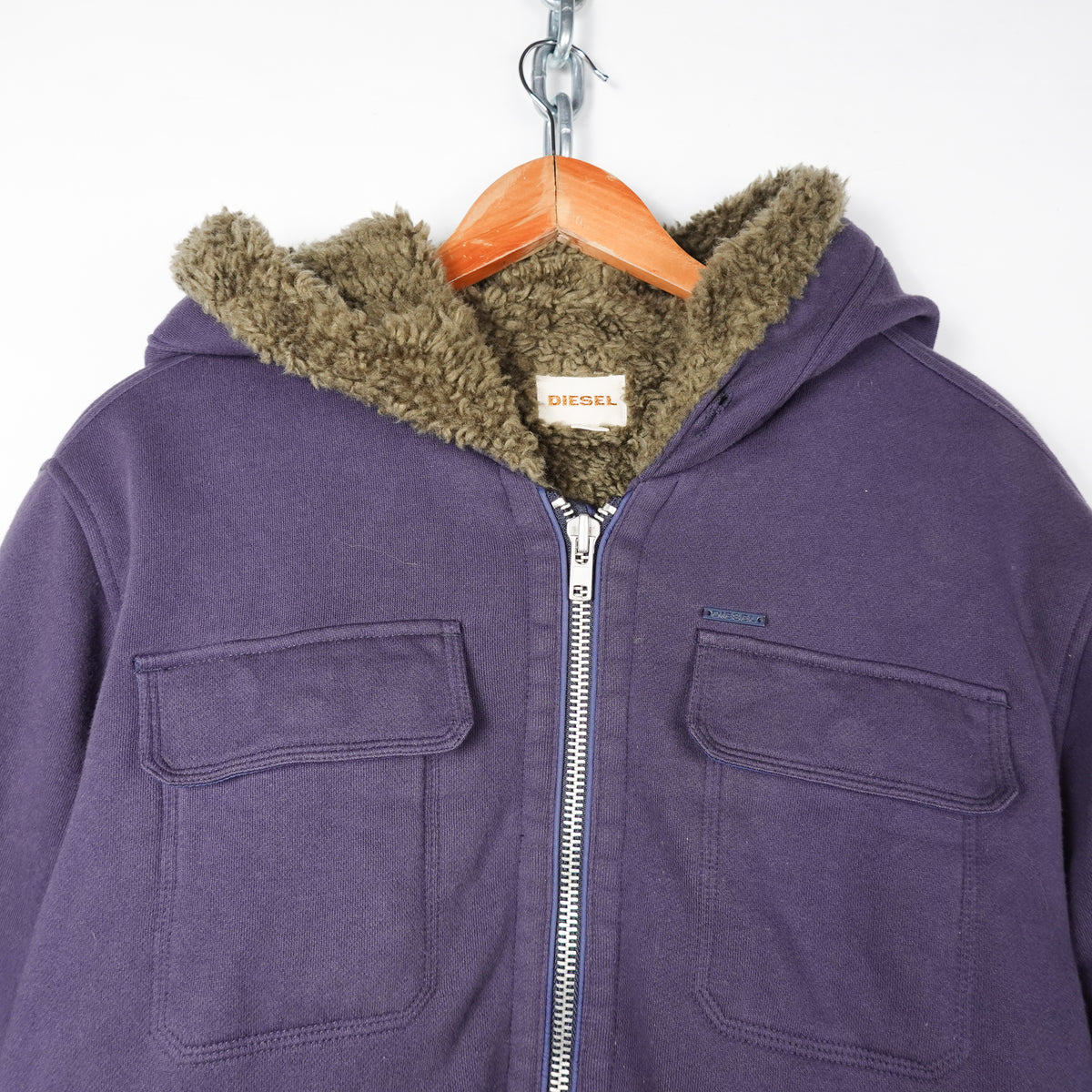 Diesel Fleece Lined Hoodie - Size XL