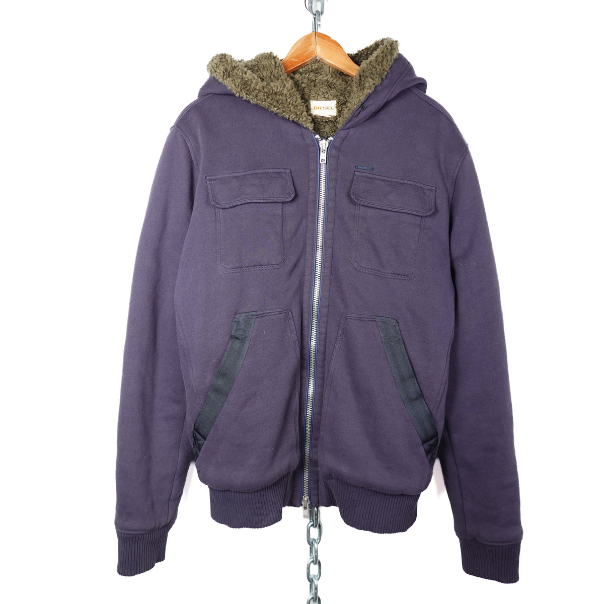 Diesel Fleece Lined Hoodie - Size XL
