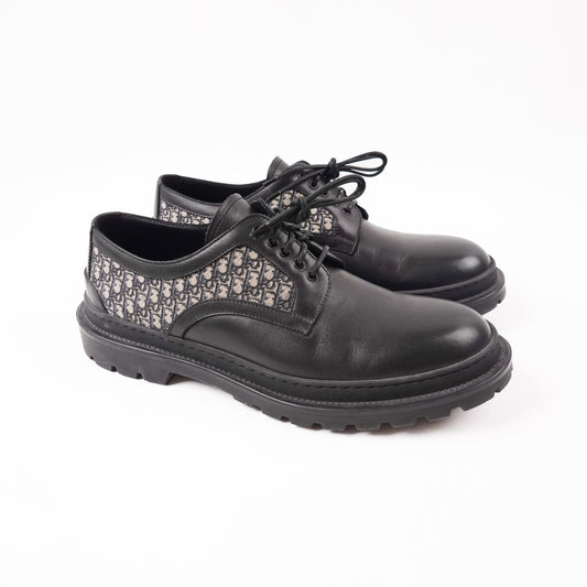 Dior Oblique Leather Derby Shoes - Size 44