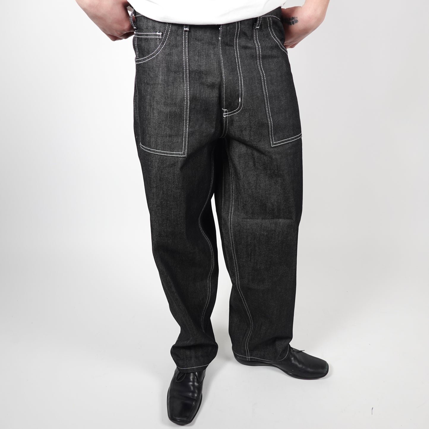 DogHouse© Selvedge Black Denim Fatigue Pants