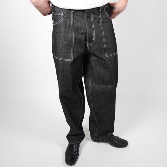 DogHouse© Selvedge Black Denim Fatigue Pants