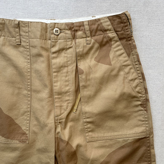 Engineered Garments / Fatigue Short Khaki Animal Print Cotton