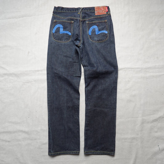 Evisu Blue Seagulls Denim - Size 32
