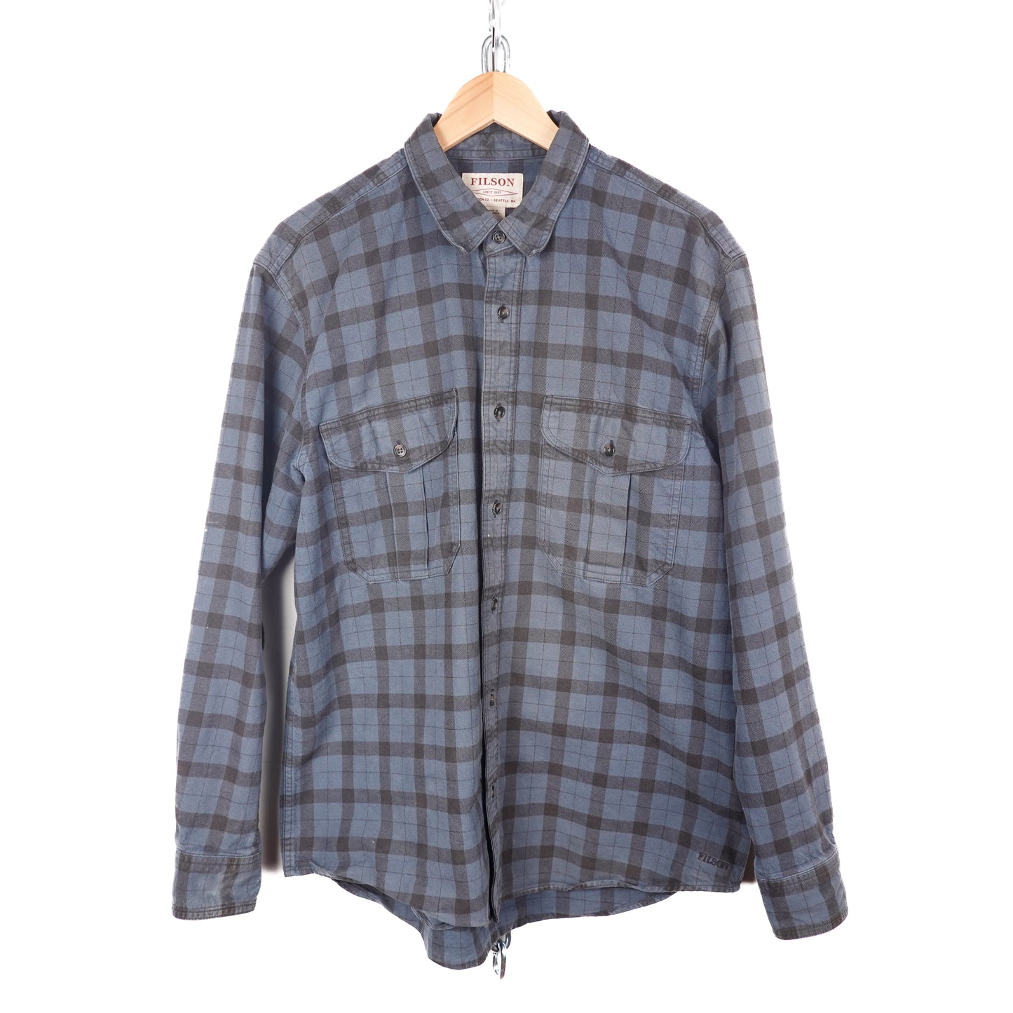 Filson Blue Flannel Shirt - Size L