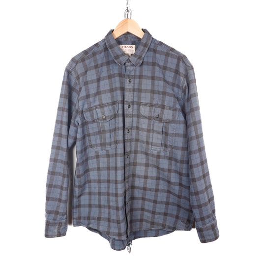 Filson Blue Flannel Shirt - Size L
