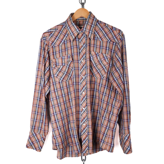 Vintage Pearl Snap Button up - Size L