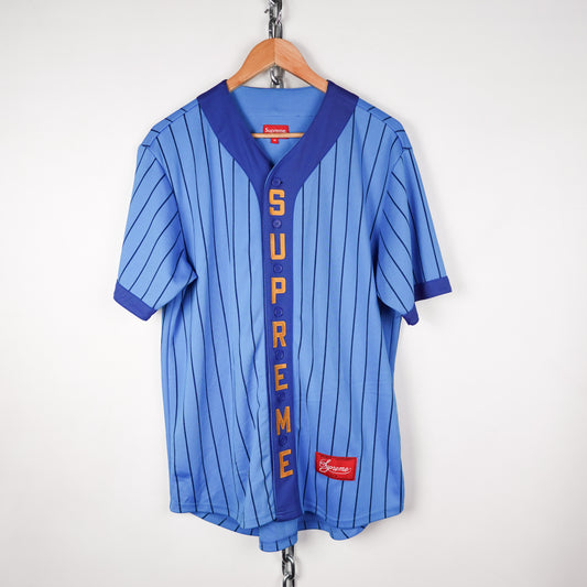 FW18 Supreme Vertical Logo Baseball Jersey - Size M