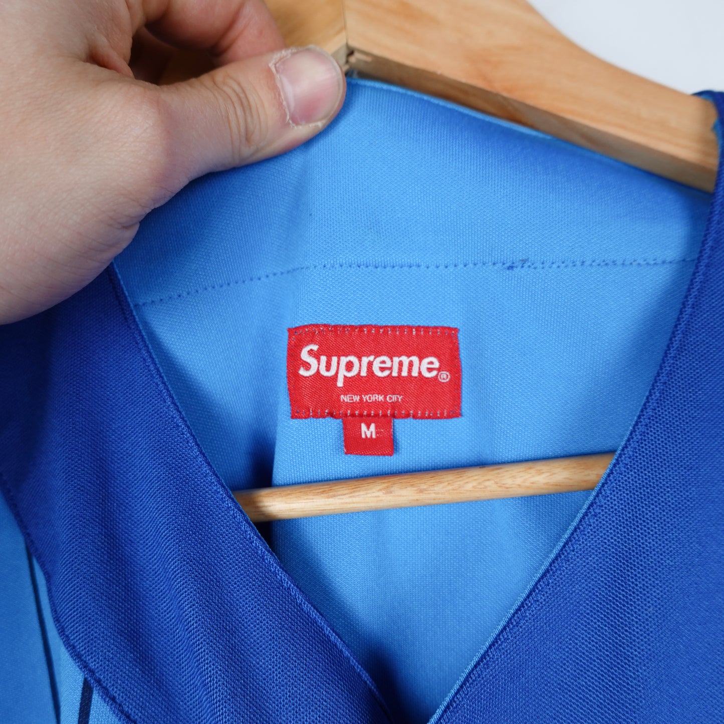 FW18 Supreme Vertical Logo Baseball Jersey - Size M
