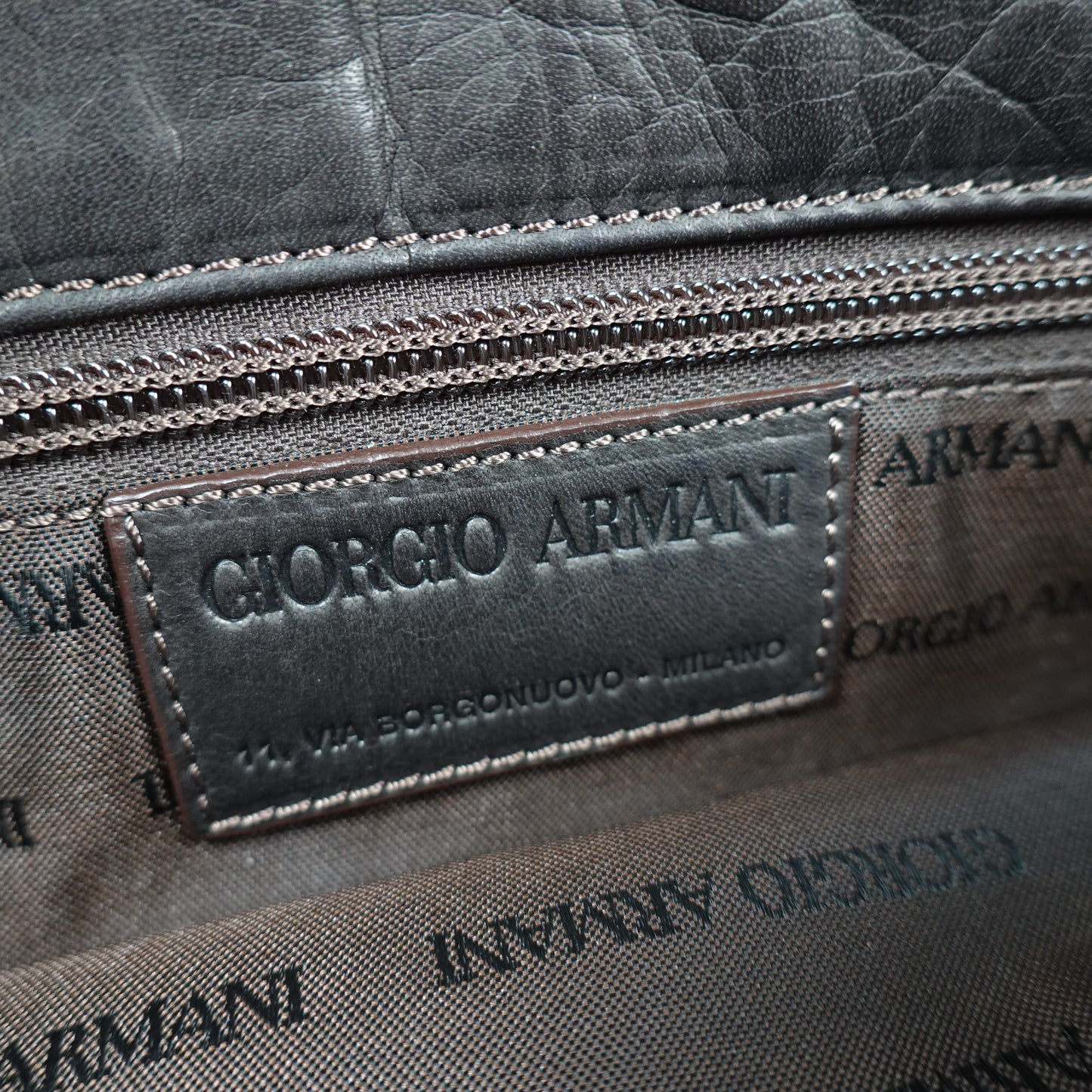 Giorgio Armani Leather Satchel Bag
