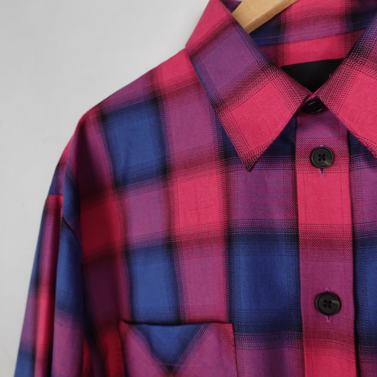 Givenchy Oversized Check Button Up - Size L