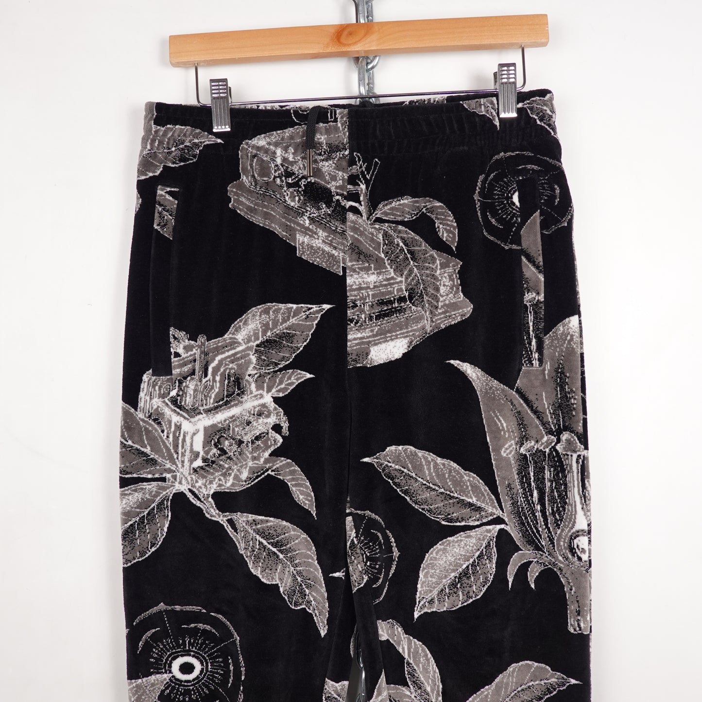 Givenchy Floral Schematics Velvet Track Pants - Size M