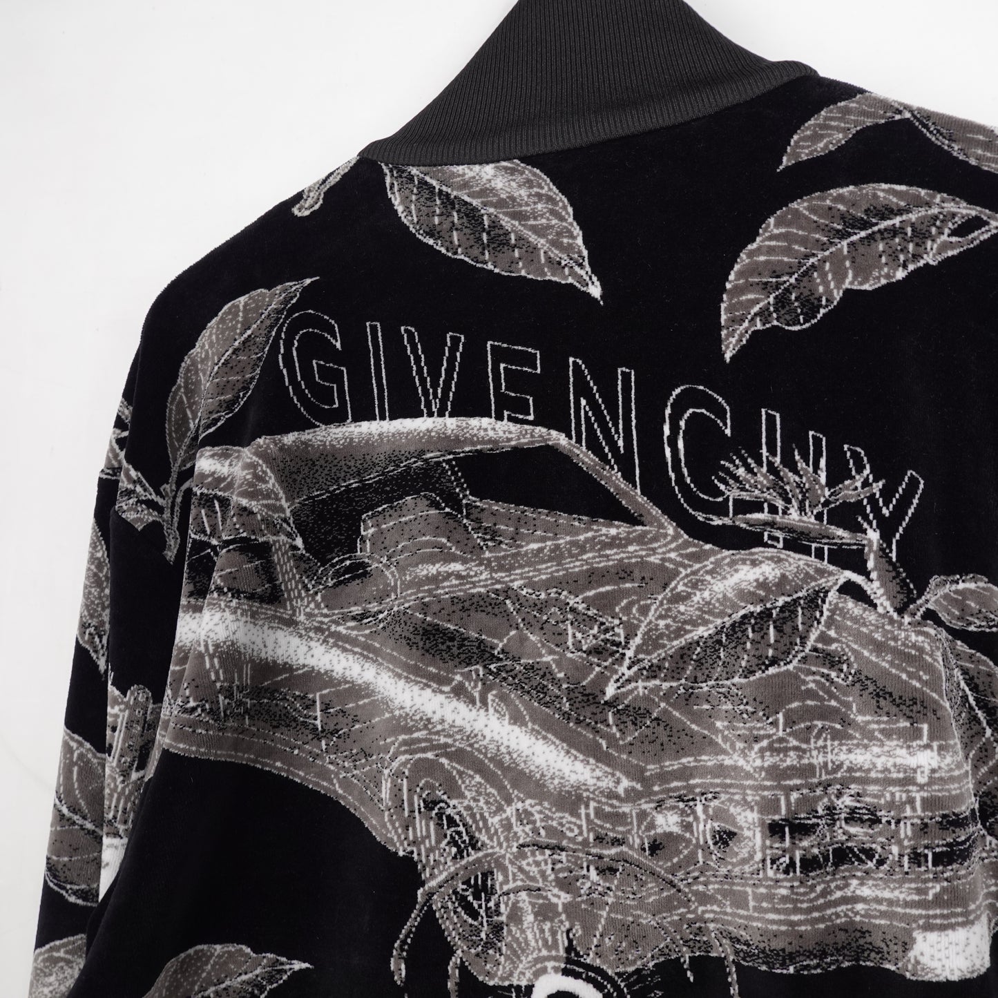 Givenchy Floral Schematics Velvet Track Jacket - Size XXL