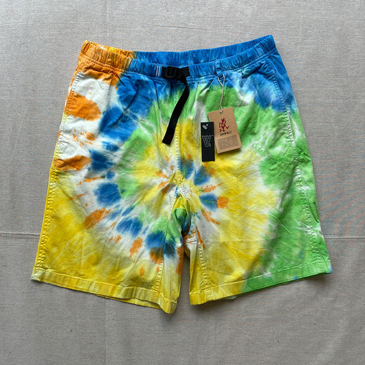 Gramicci Japan / Tie-Dye G-Shorts Orange Spiral - Multiple Sizes