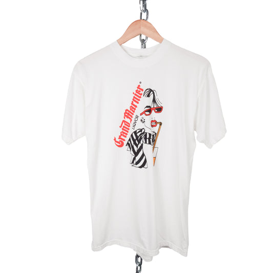 1980s Grand Marnier Liquor Tee - Size L