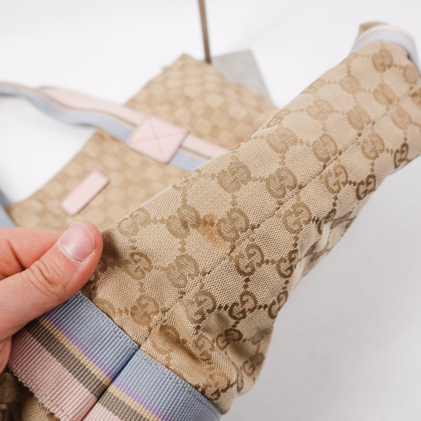 Gucci Canvas Web Tote Bag