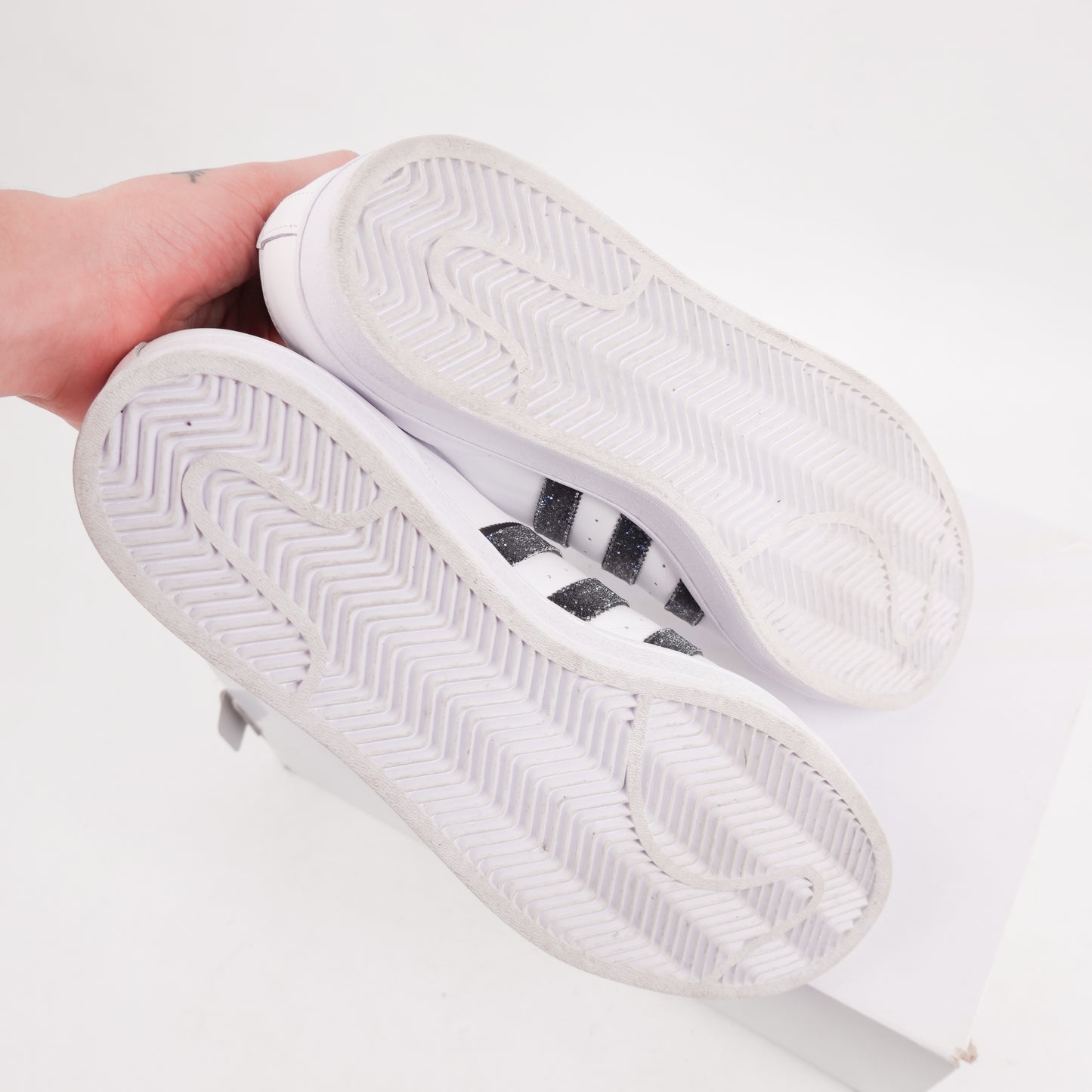 Adidas Swarovski Crystal Superstars - Size 10.5