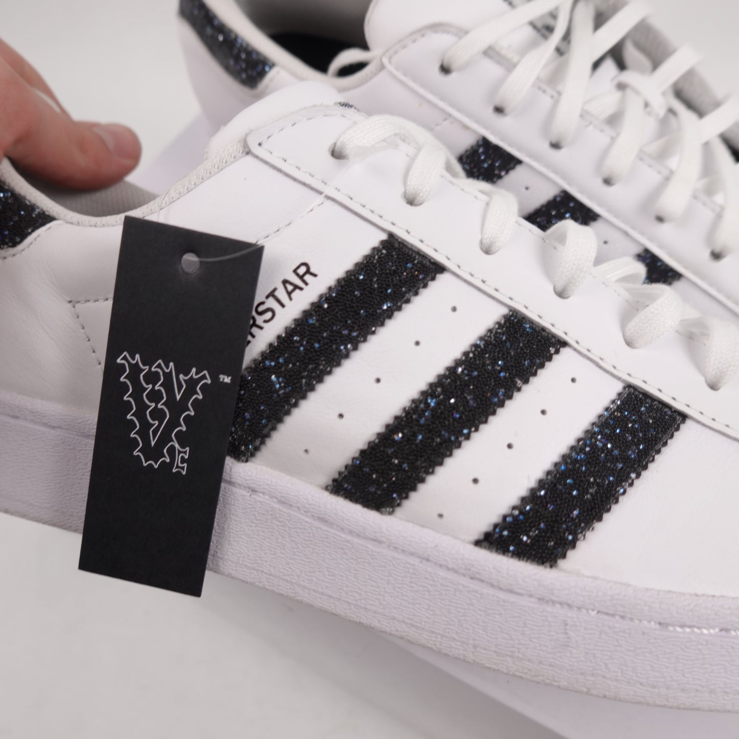 Adidas Swarovski Crystal Superstars - Size 10.5