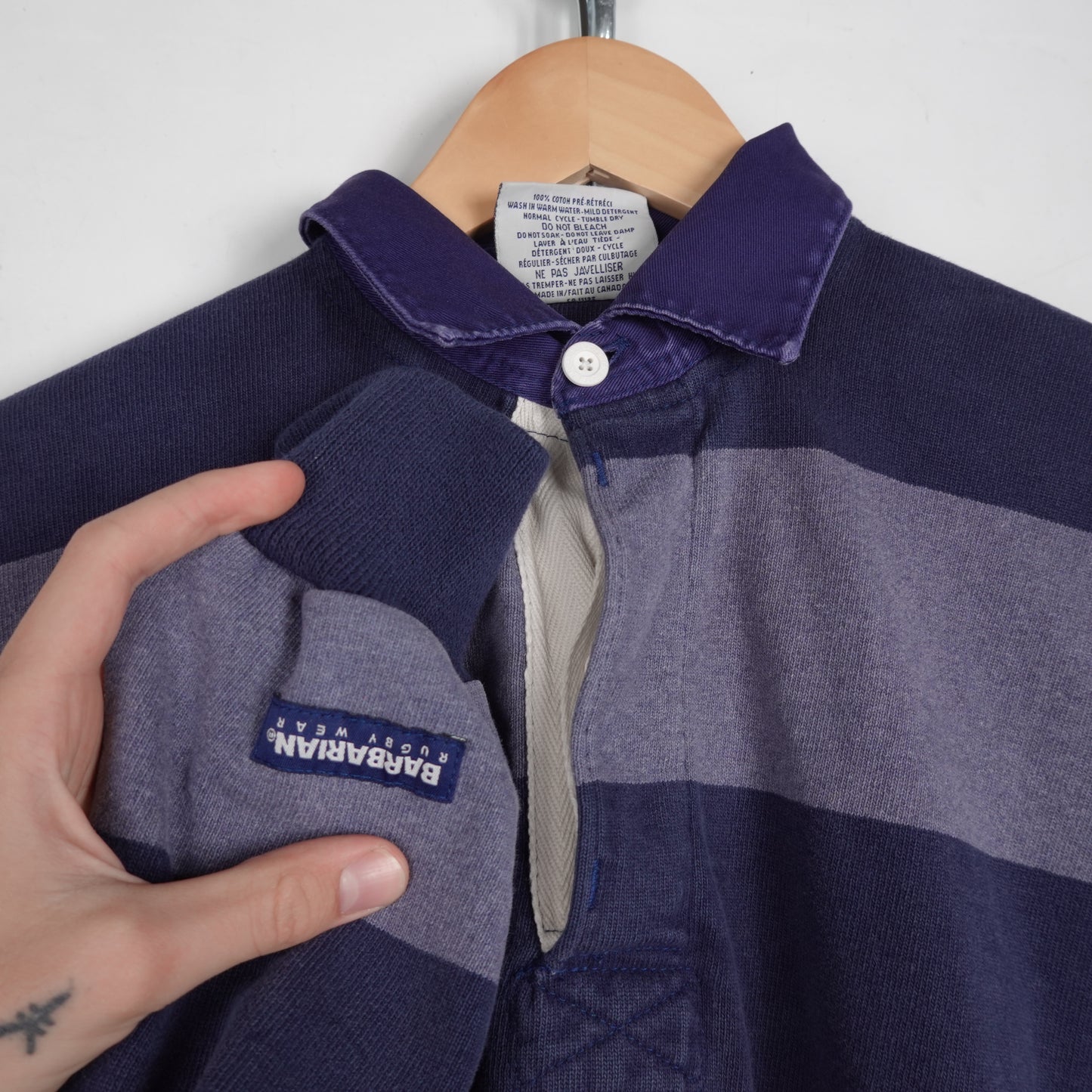 Barbarian Striped Rugby Shirt - Size M