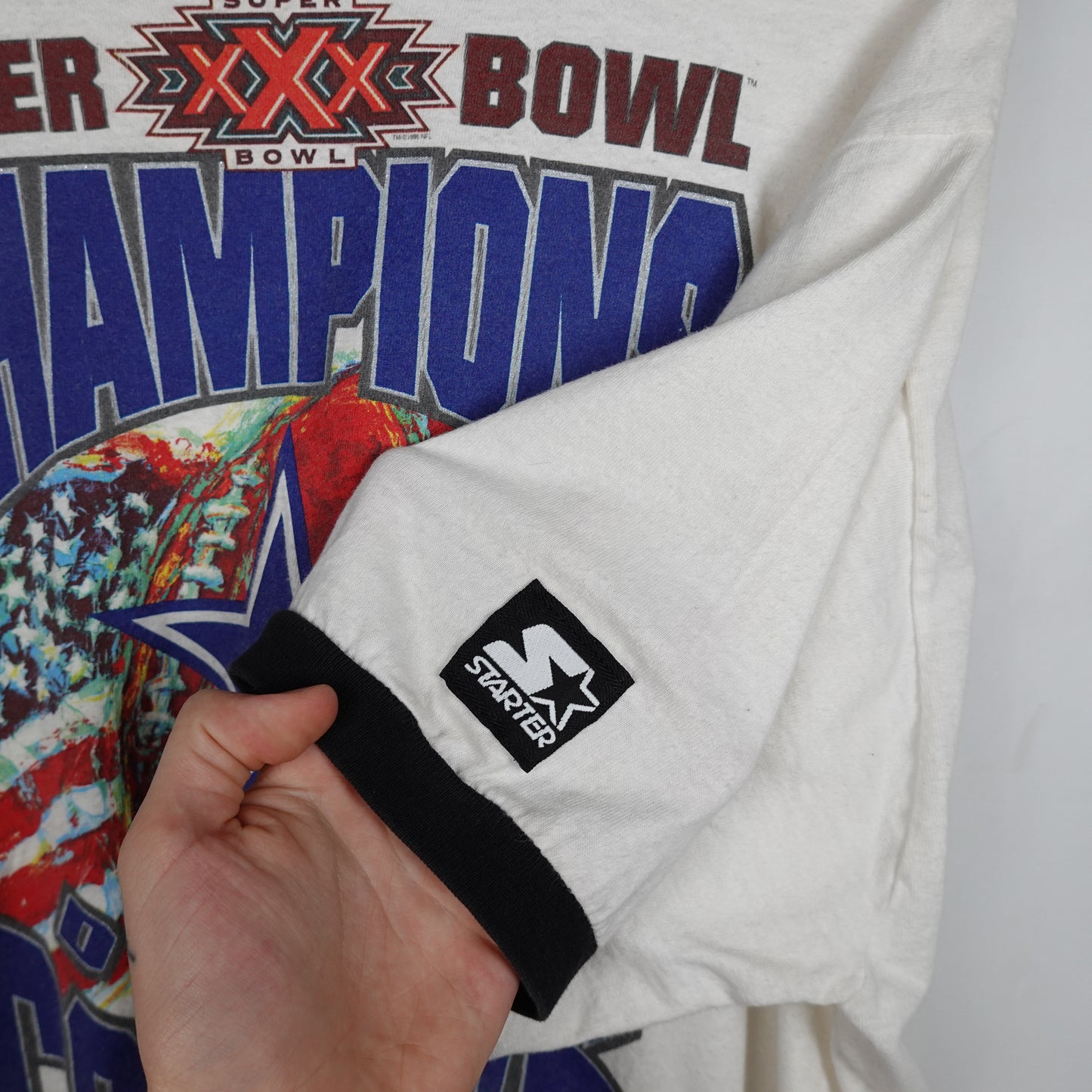 1996 Super Bowl XXX Cowboys Tee - Size XL