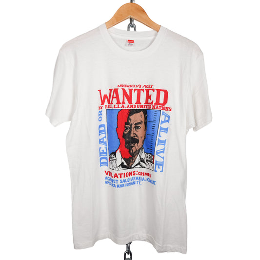 1980s Sadam Hussein Most Wanted Tee - Size L