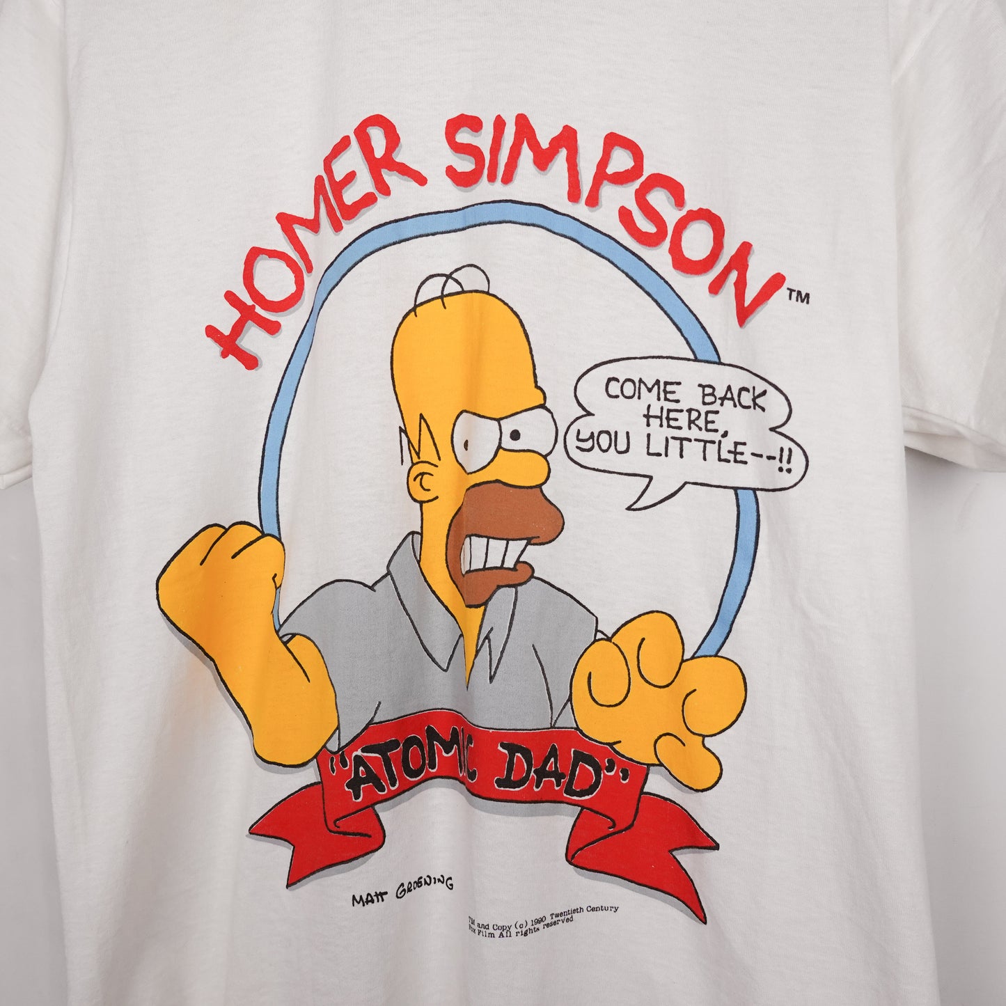 1990 The Simpsons "Atomic Dad" Tee - Size L