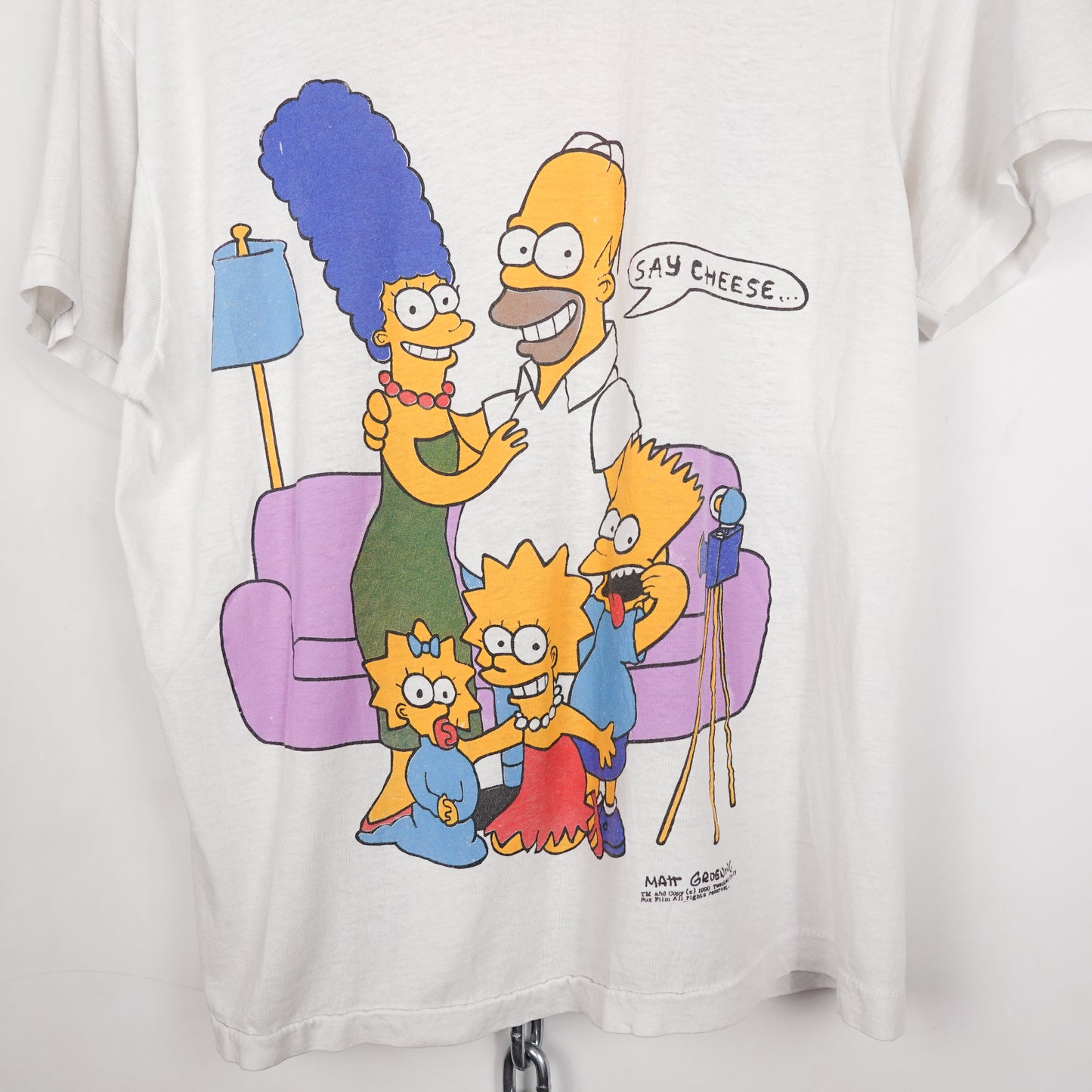 1990 The Simpsons Family Photo Tee - Size L