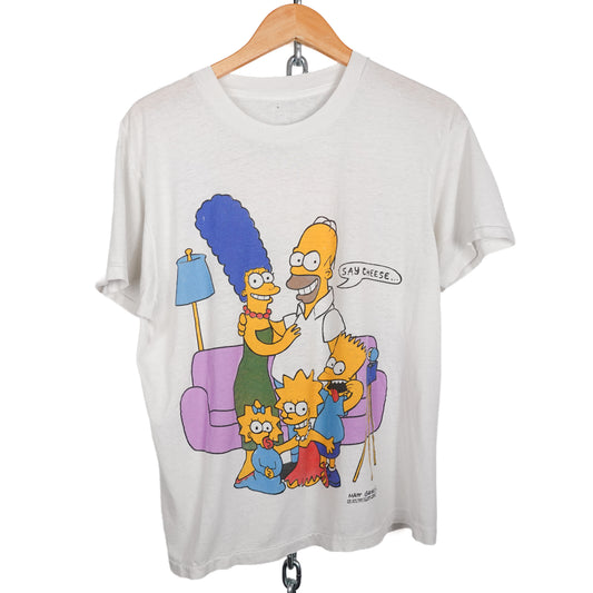 1990 The Simpsons Family Photo Tee - Size L
