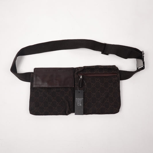 Gucci Brown GG Monogram Waist Bag
