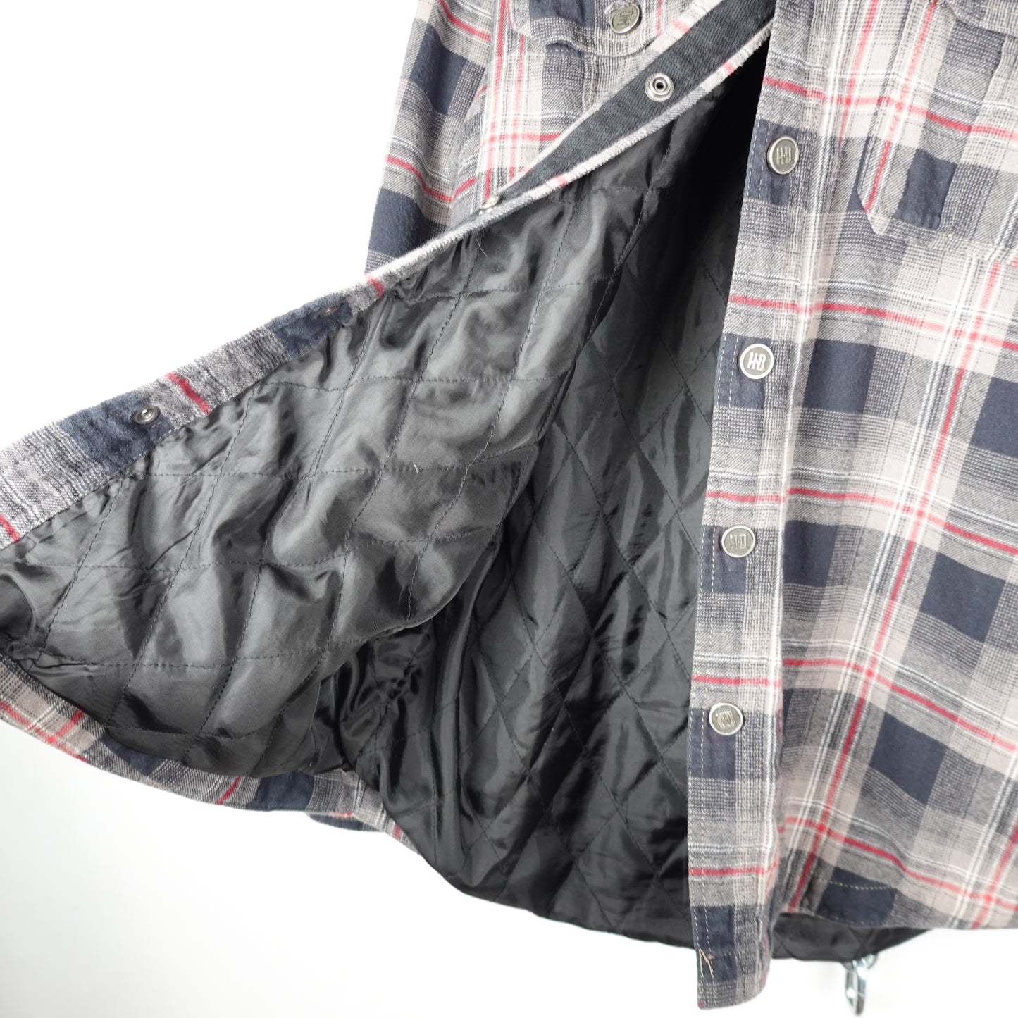 Harley Davidson Quilted Plaid Button Up - Size L