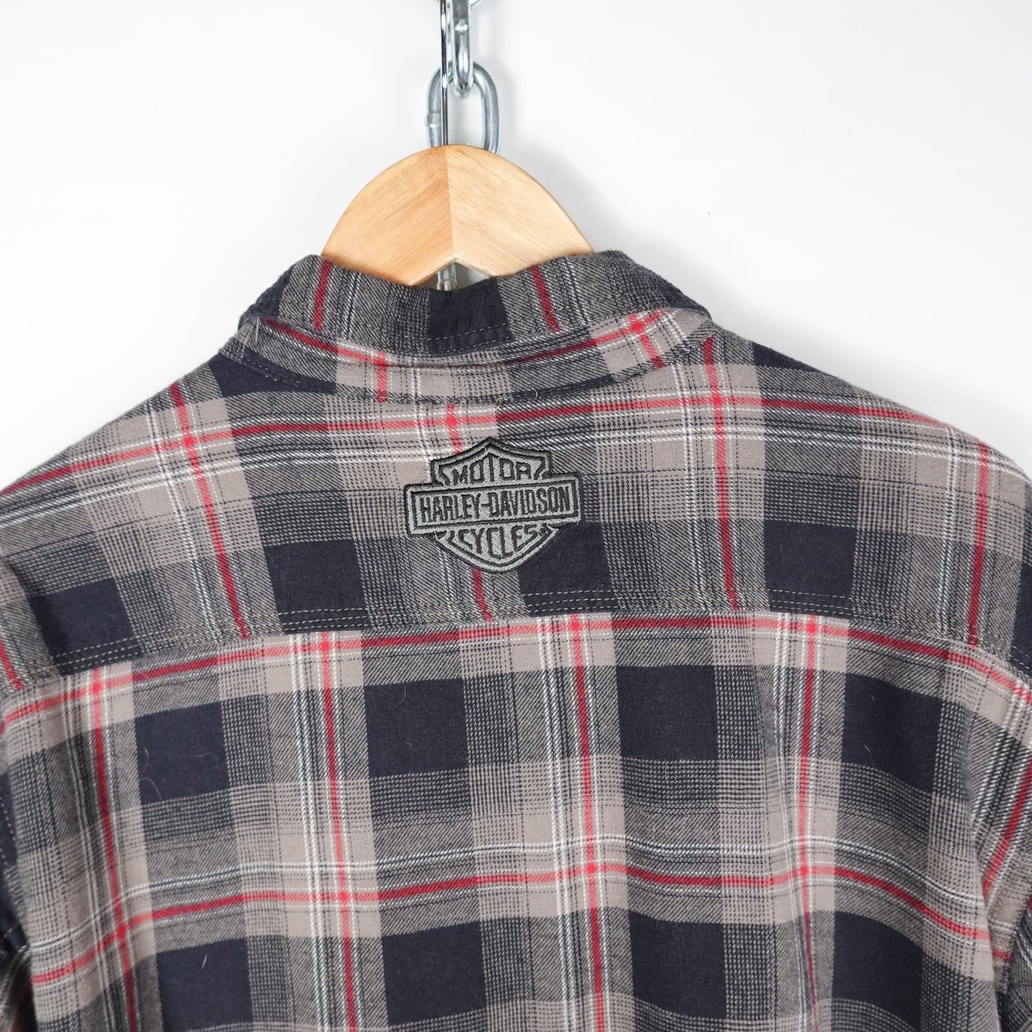 Harley Davidson Quilted Plaid Button Up - Size L