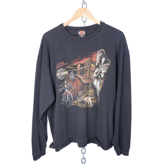 Vintage Harley Lone Survivor LS Tee - Size XL