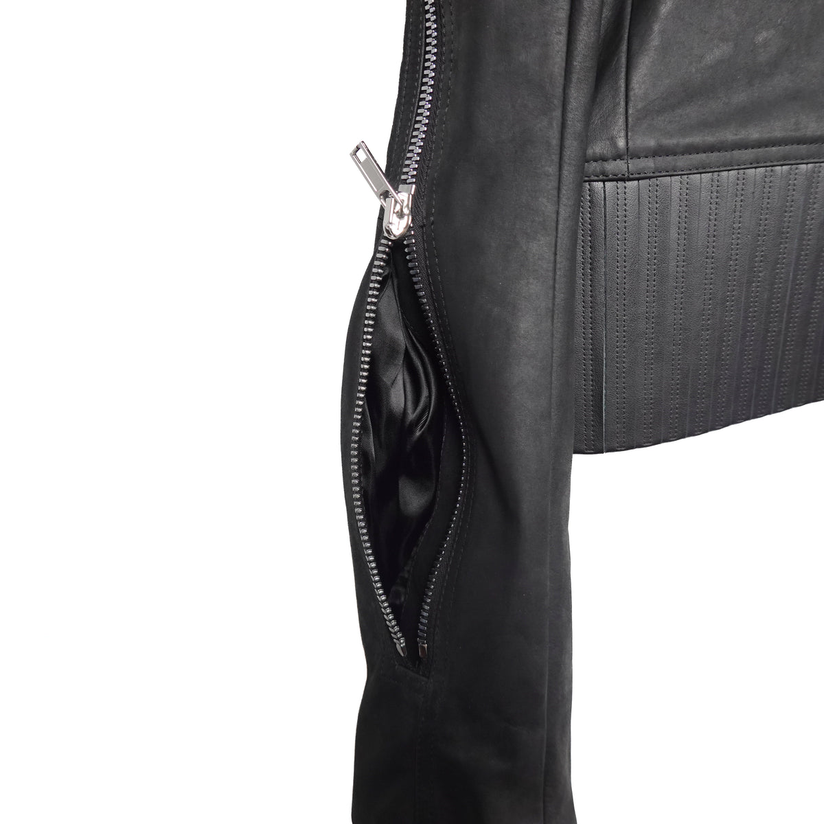 FW24 Porterville Rick Owens Seb Leather Zip Bomber Jacket - Size M