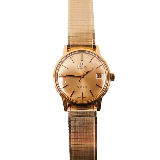 1973 Omega Geneve Date Automatic Ref. 166.070 Gold Filled Watch - Box & Papers