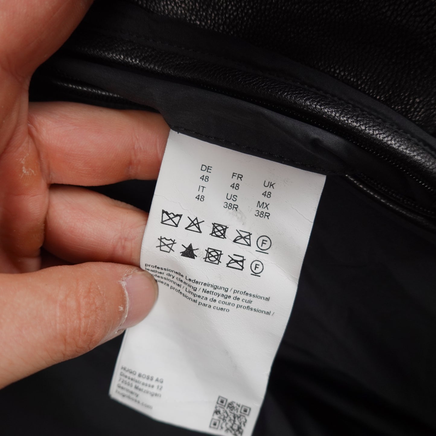 Hugo Boss Lamb Leather Jacket - Size M