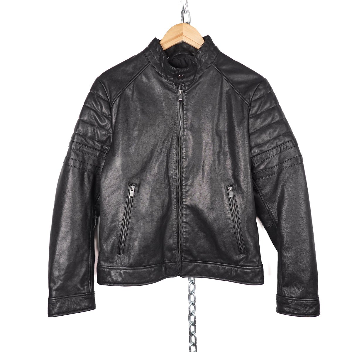 Hugo Boss Lamb Leather Jacket - Size M