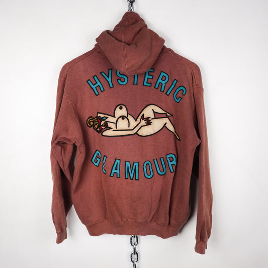 Vintage Hysteric Glamour Pin Up Girl Zip Up Hoodie - Size S