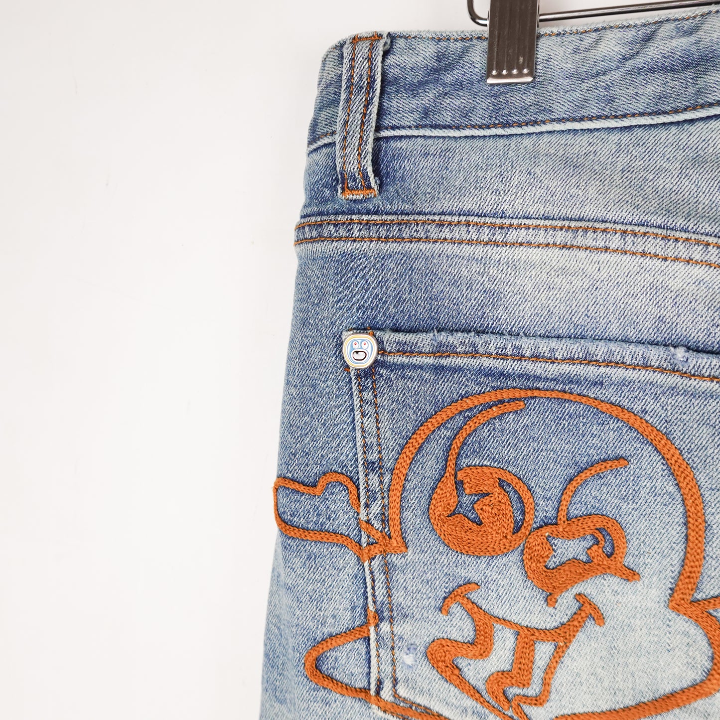 Ice Cream Embroidered Jeans - Size 32