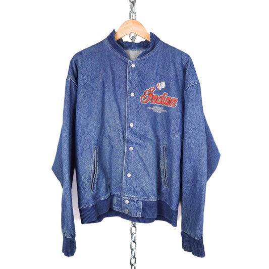 Vintage Indian Motorcycle Denim Jacket - Size L