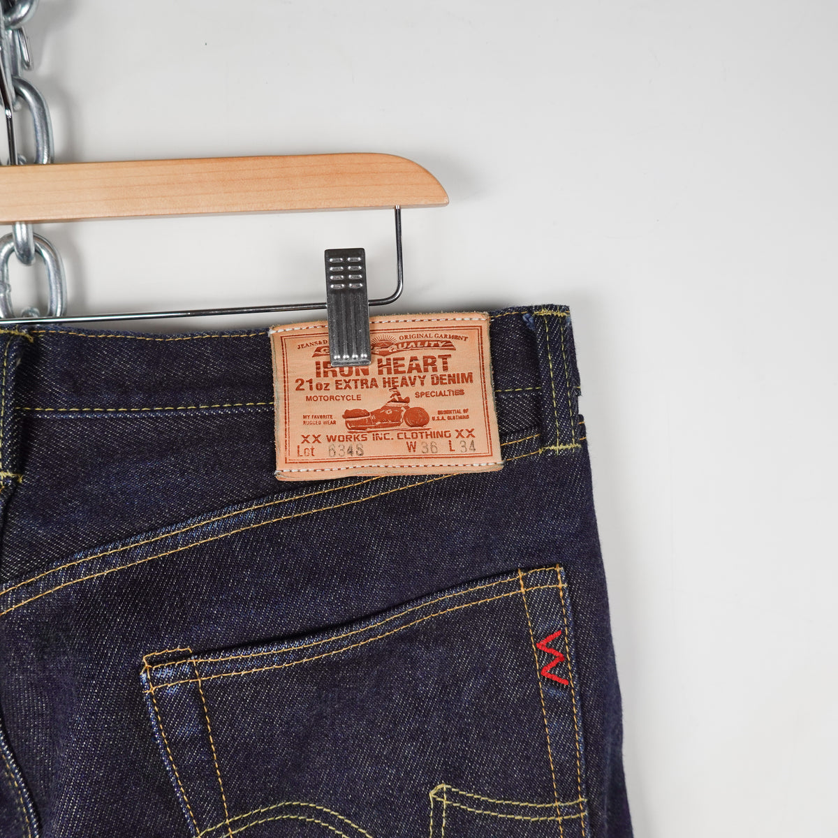 Iron Heart 21oz Selvedge Straight Cut Pant - Size 36