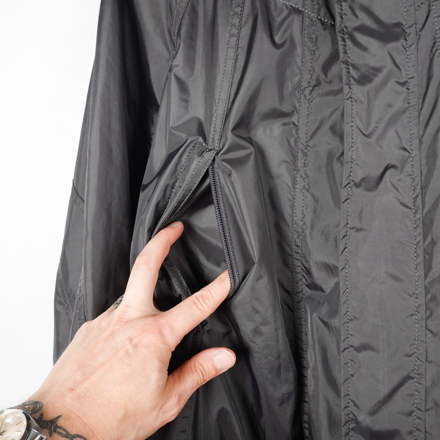 AW2015 Issey Miyake Fete Nylon Trench Coat - Size XL