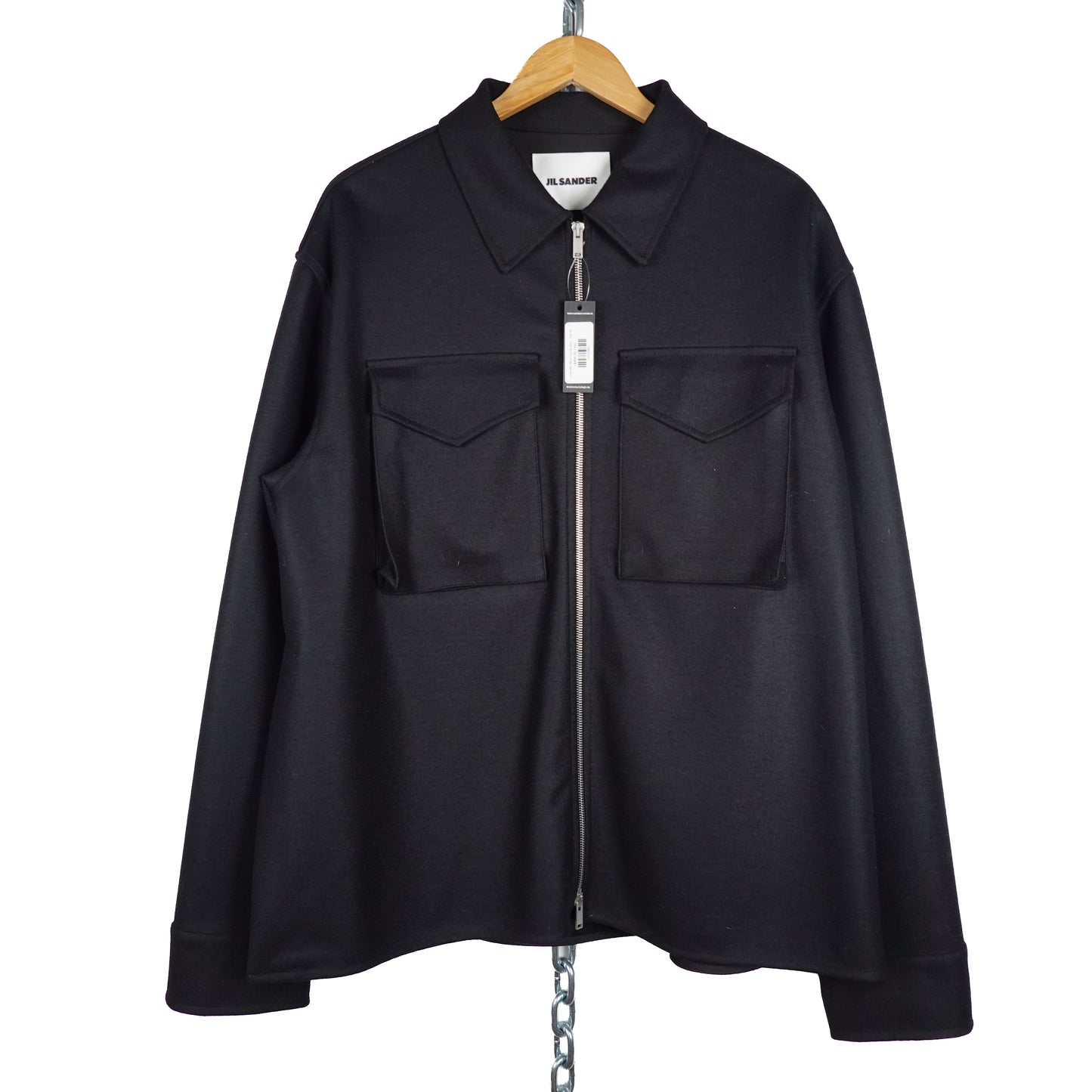 Jil Sander Wool Zip Up Shirt - Size 56