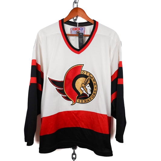 Vintage Ottawa Senators White Jersey - Size L