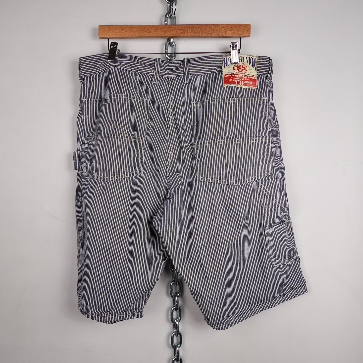 Real McCoy Union Made Pinstripe Work Shorts - Size 36