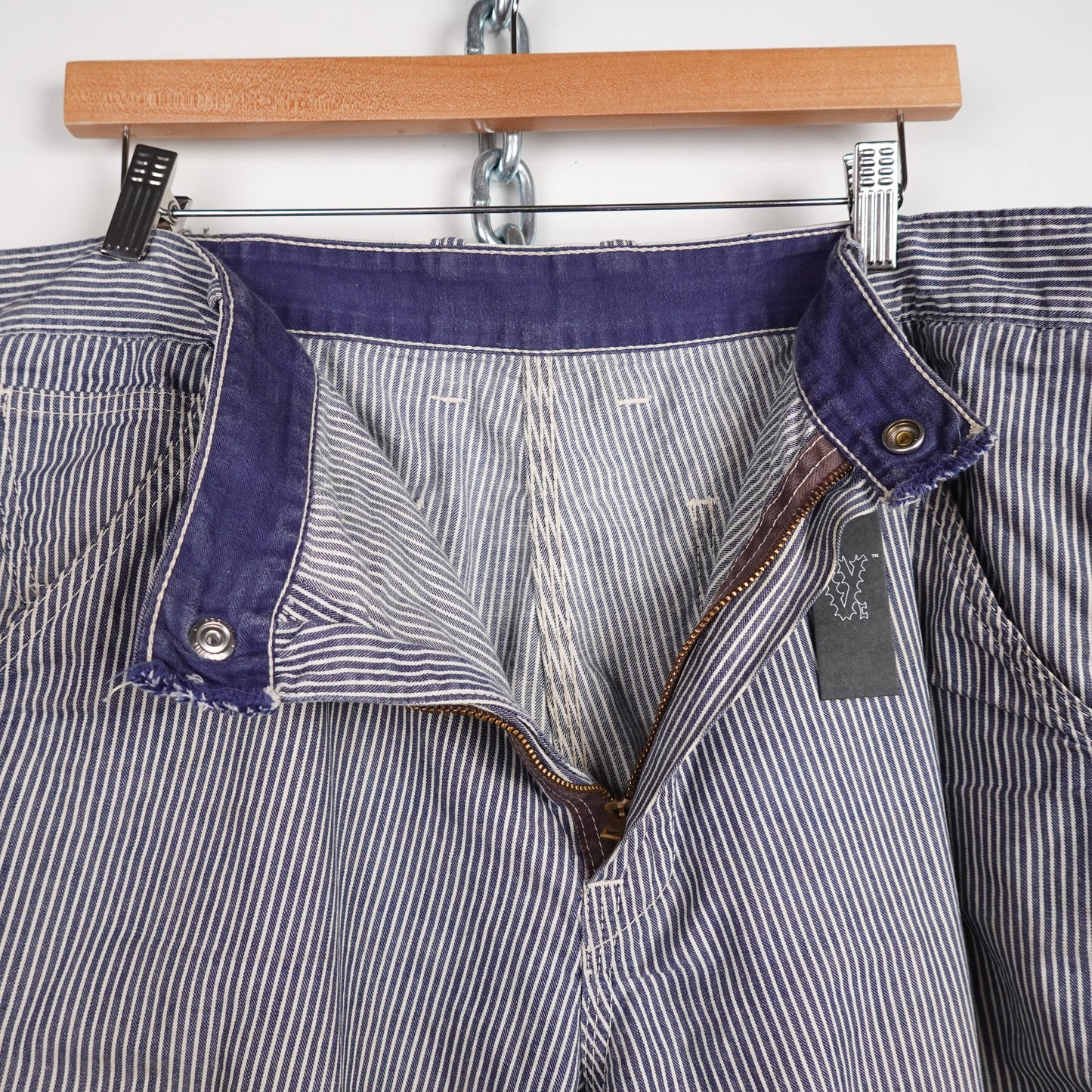 Real McCoy Union Made Pinstripe Work Shorts - Size 36