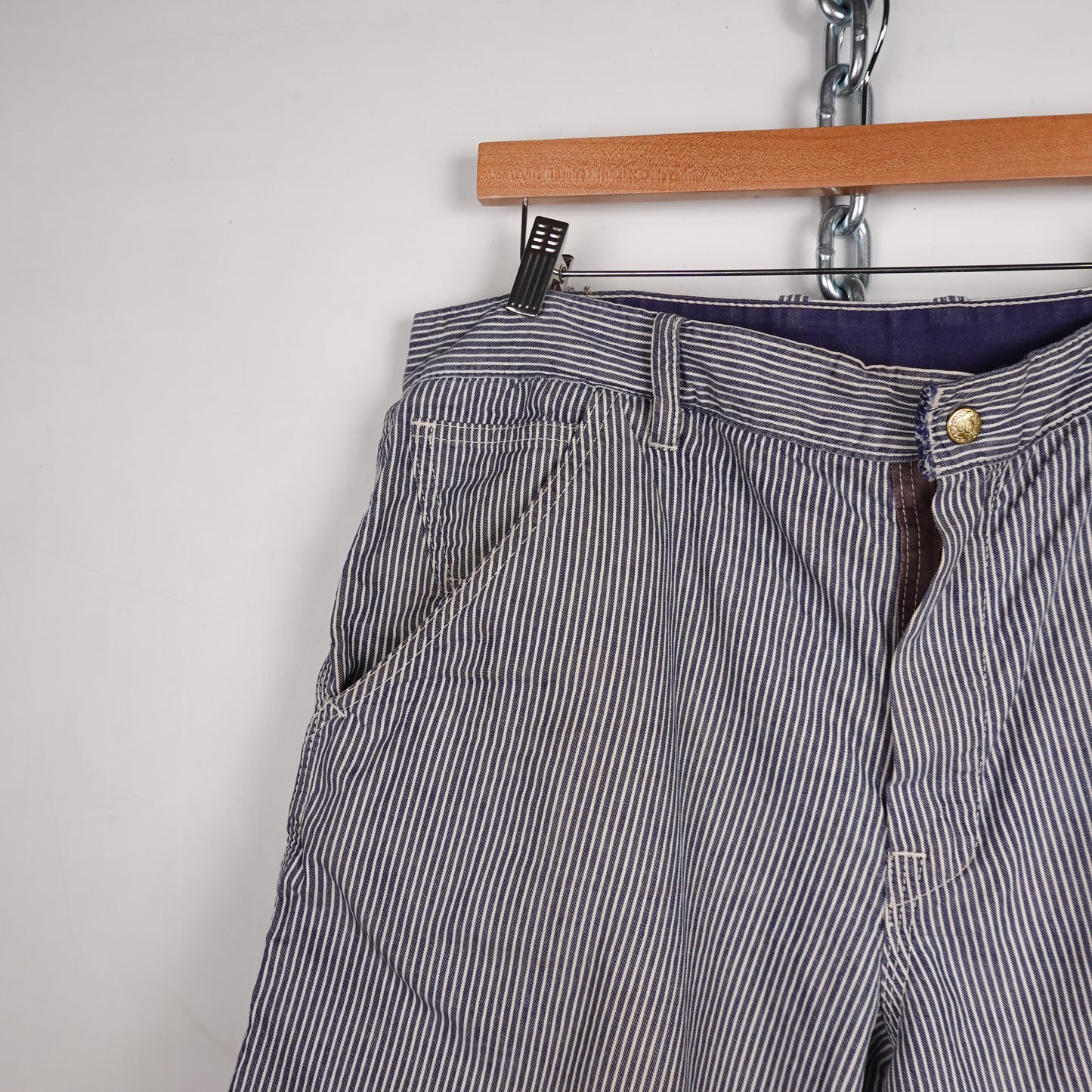 Real McCoy Union Made Pinstripe Work Shorts - Size 36