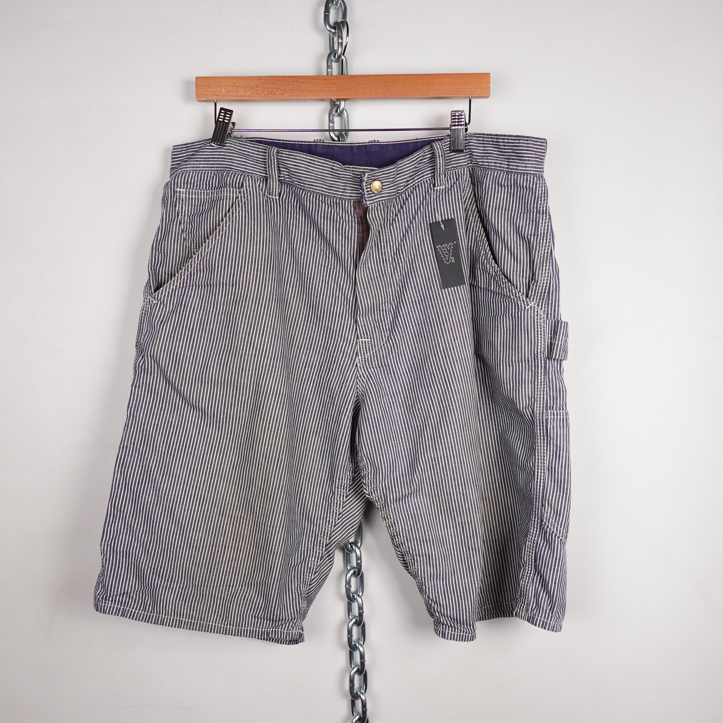 Real McCoy Union Made Pinstripe Work Shorts - Size 36