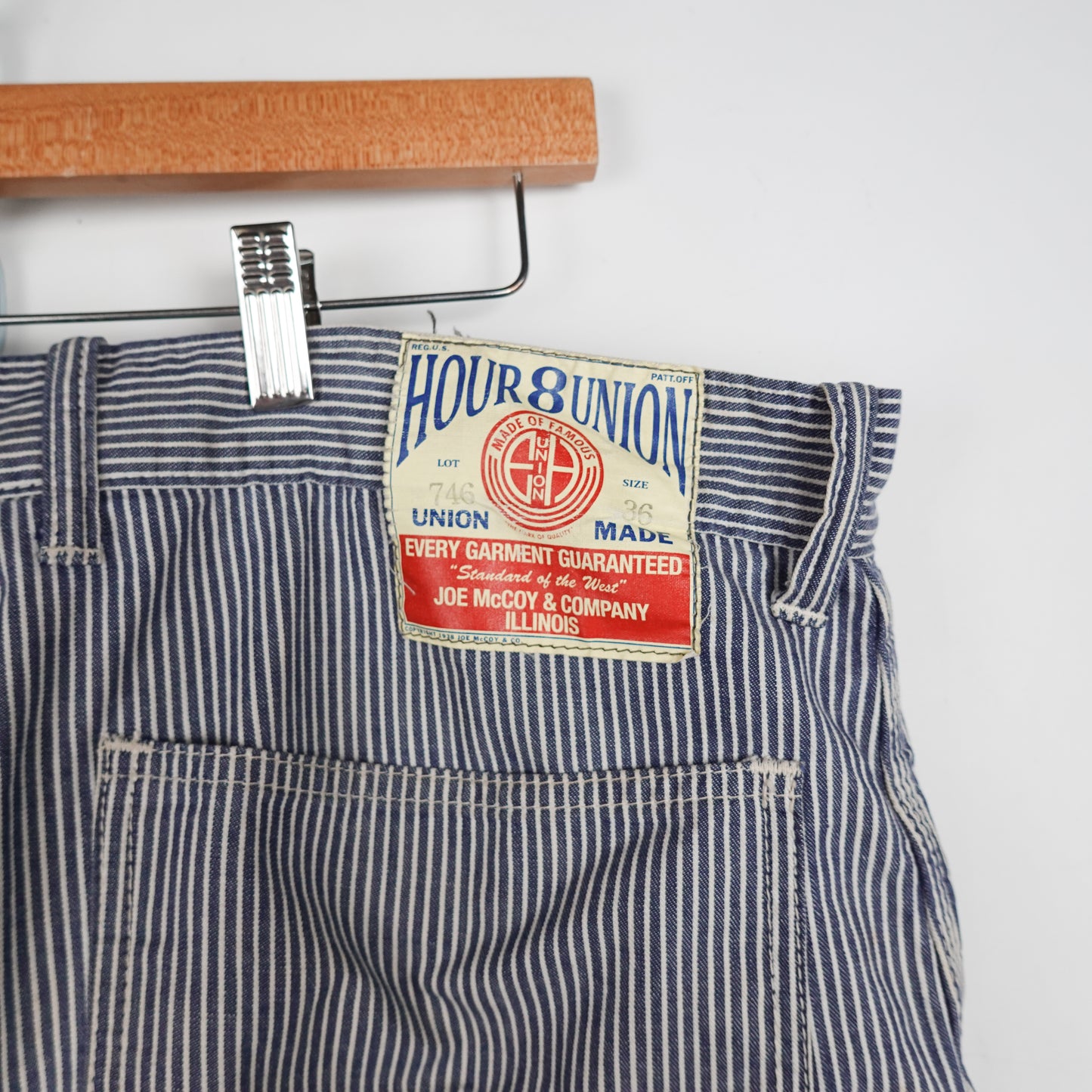Real McCoy Union Made Pinstripe Work Shorts - Size 36